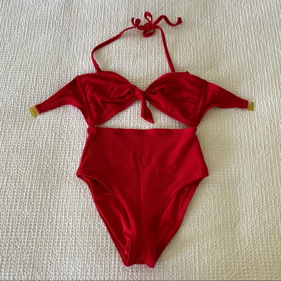 ASOS Other - ASOS ribbed, one-piece, cut-out swimsuit